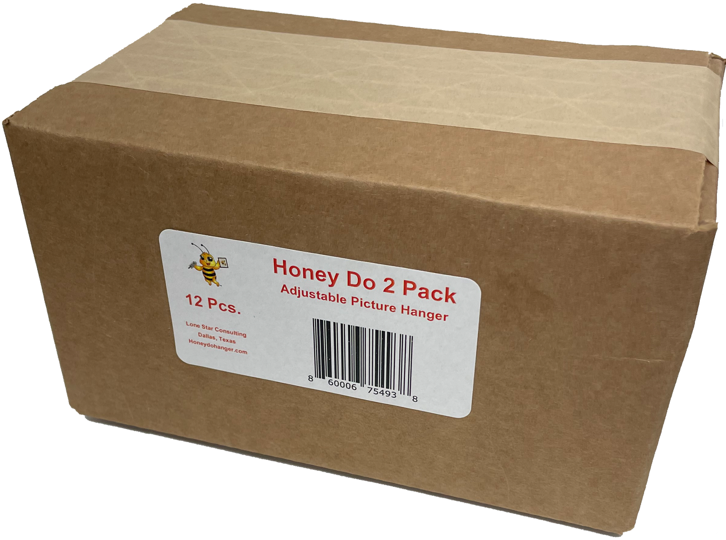 HoneyDo® 2-Pack Precision Adjustable Picture Frame & Art Hanger - 12 PER CASE