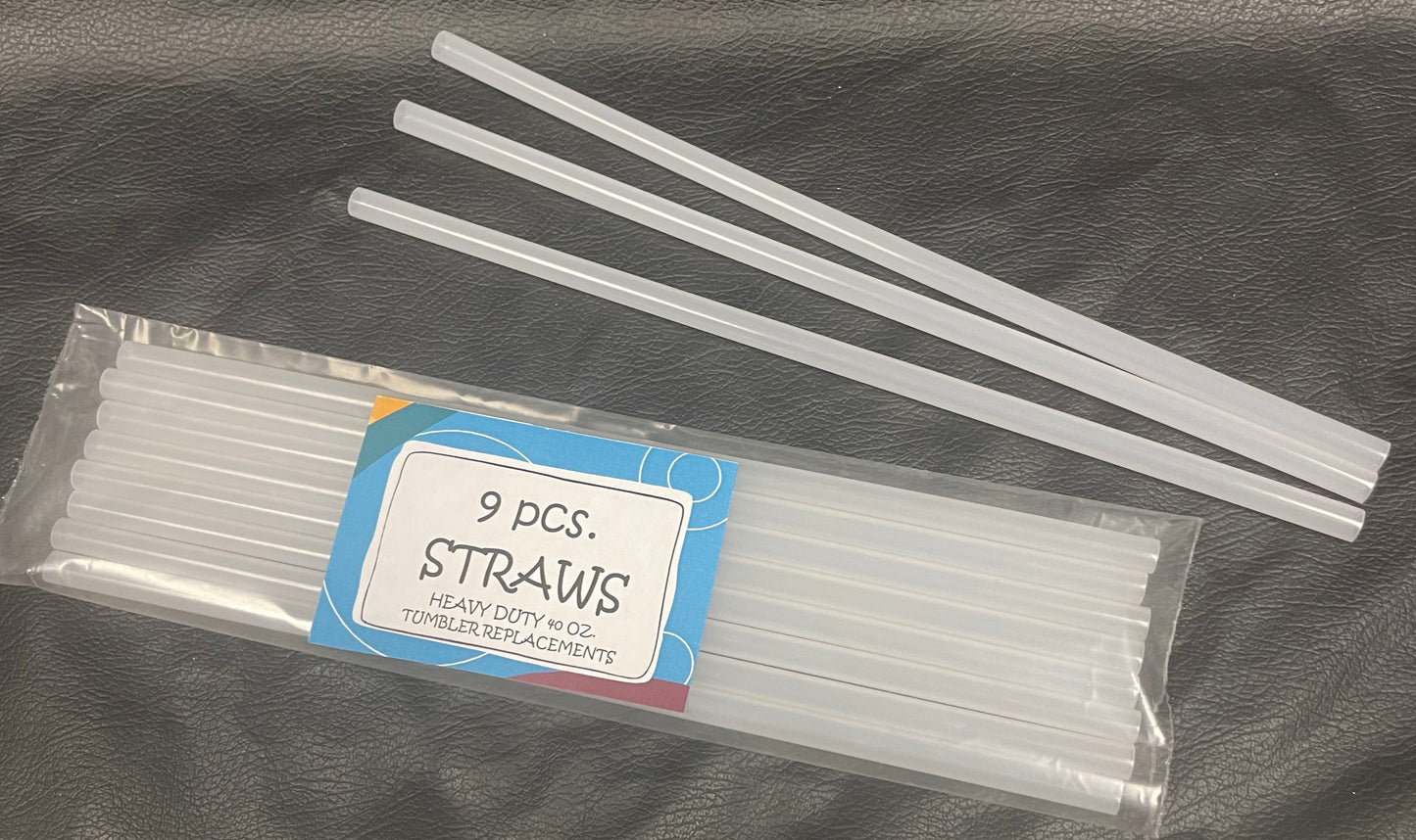 Straws - 9 Pack - Replacement straws for 40oz. HoneyDo® Tumblers