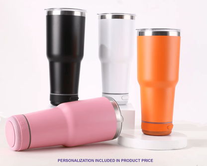 Personalized MUSICAL BLUETOOTH TUMBLERS© - Play your music and keep your drink cold - 40oz.