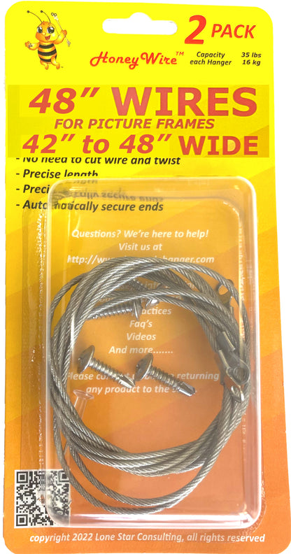 HoneyWire™ Precision Adjustable Picture Frame & Art Hanger Wires - 12 PACK